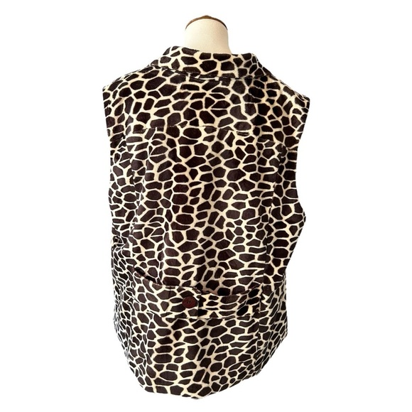 Susan Graver Style Womens 2X Fleece Vest Animal Print Office Work Fall - Picture 2 of 8